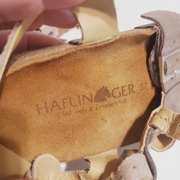 Haflinger Mara Slingback Sandal Gladiator Gold Bronze Size 37/6 - Picture 6 of 10